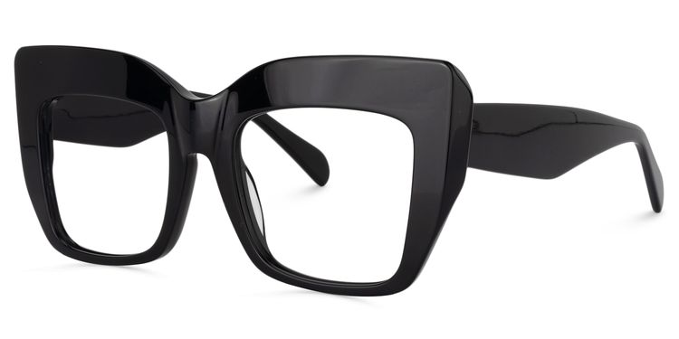 Charmaine Cat Eye Black Glasses