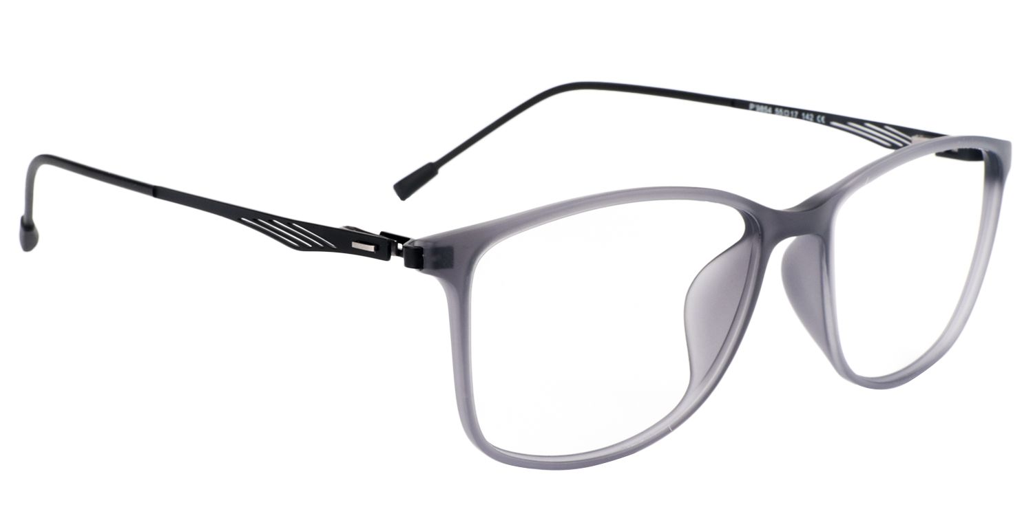 Rectangle Gray Glasses | Zeelool Glasses3