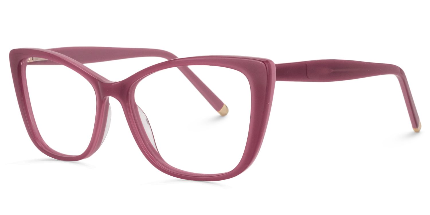 Cat Eye Amaranth Glasses | Zeelool Glasses2