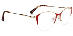 Cleanthe Cat Eye Red Glasses2