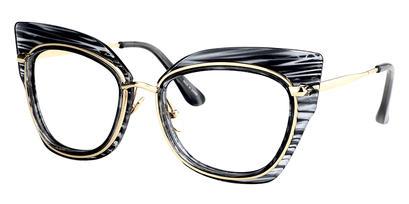  Cat Eye Gray Pattern Glasses 5