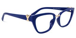Conner Cateye Blue Glasses1
