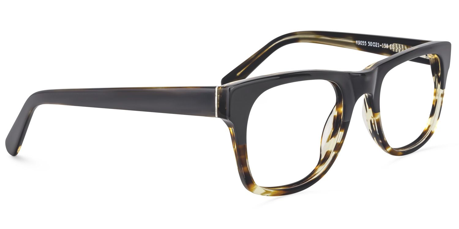 Rectangle Dark-Grey Glasses | Zeelool Glasses2