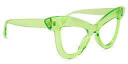 Dent Cat Eye Green Glasses1