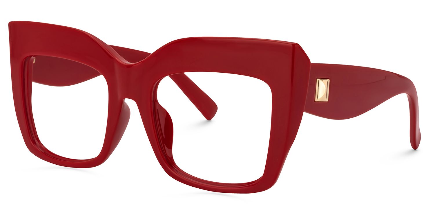 Cat Eye Red Glasses | Zeelool Glasses1