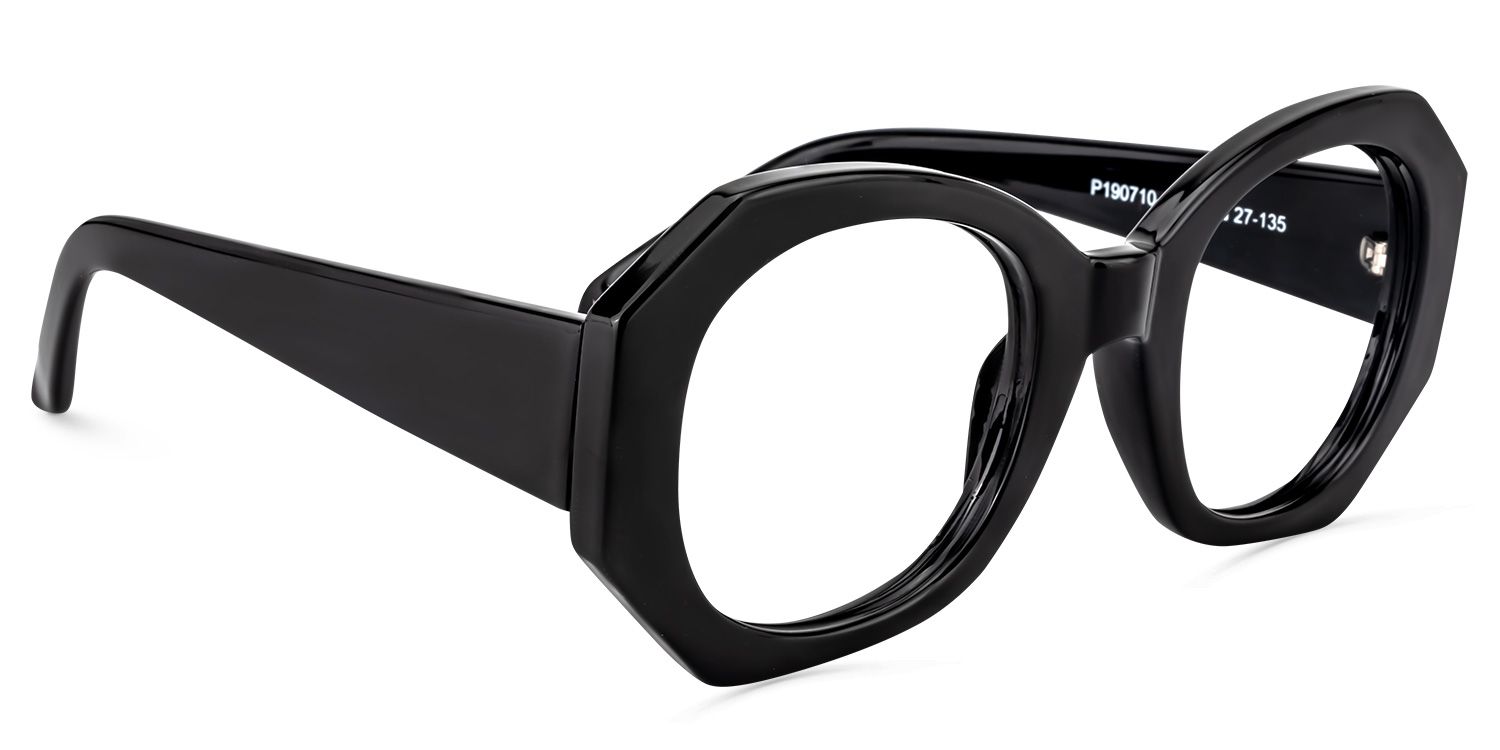 Geometric Black Glasses | Zeelool Glasses1