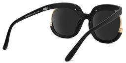 Darice Round Black Sunglasses3
