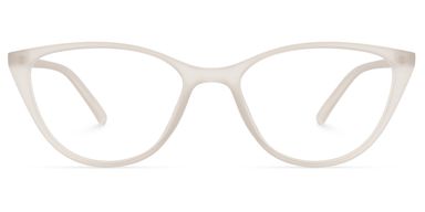 Lucy Cateye White Glasses