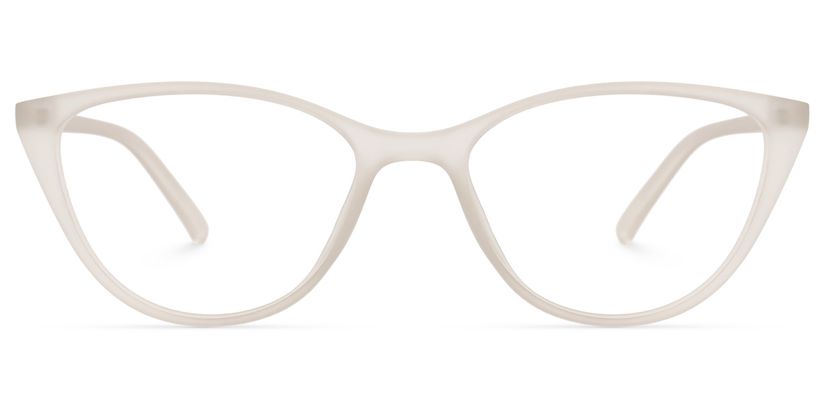 Lucy Cateye White Glasses