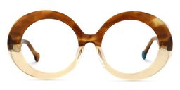 Pardo Round Beige Glasses0