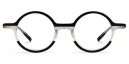 Mincey Round Black Glasses0