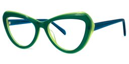 Cindi Cateye Green Glasses1