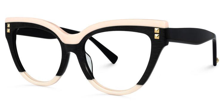 Cascata Cateye Black Glasses ( Brushed-Finish)