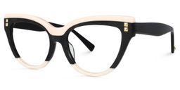 Cascata Cateye Black Glasses ( Brushed-Finish)1