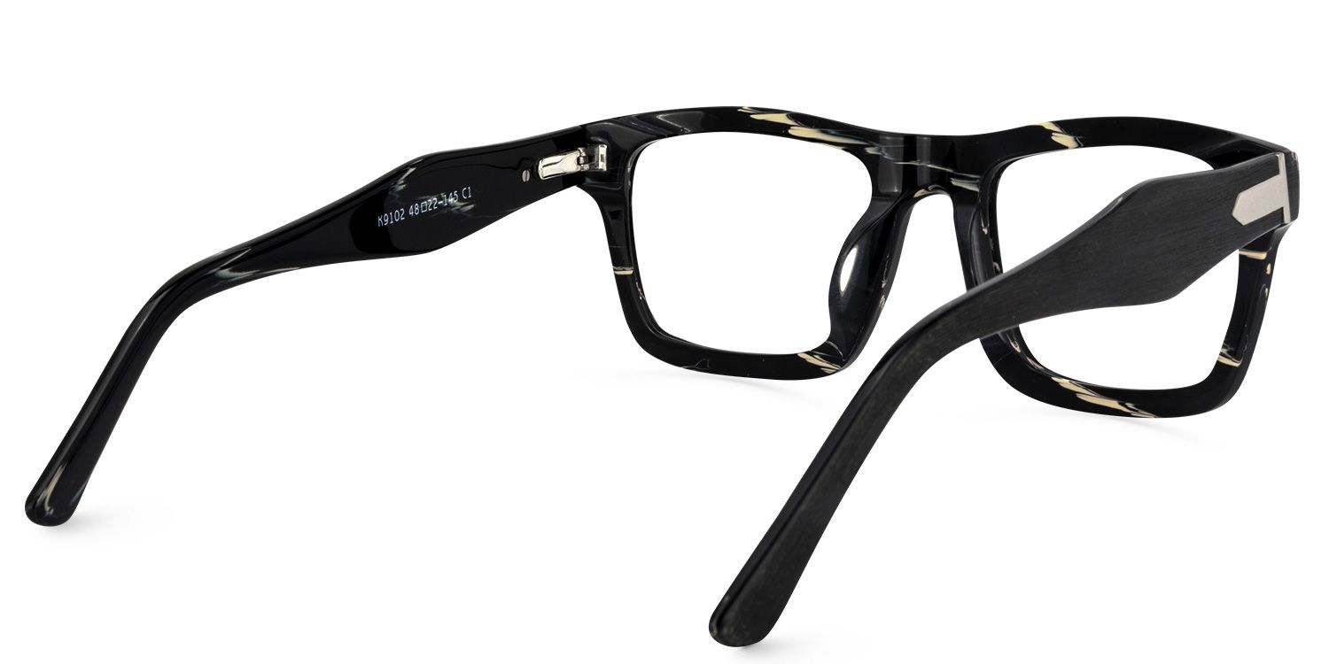 Rectangle Black Glasses | Zeelool Glasses4