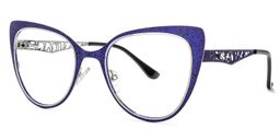 Eileen Cateye Blue Glasses2