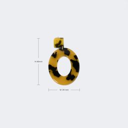 Stylish Oval Tortoise Earrings 3