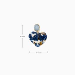 Stylish Heart Shape Blue Earrings3