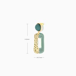 Stylish Arch Green Earrings3