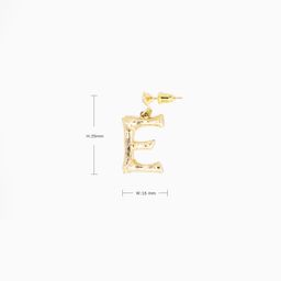 Stylish Letter E Gold Earrings3