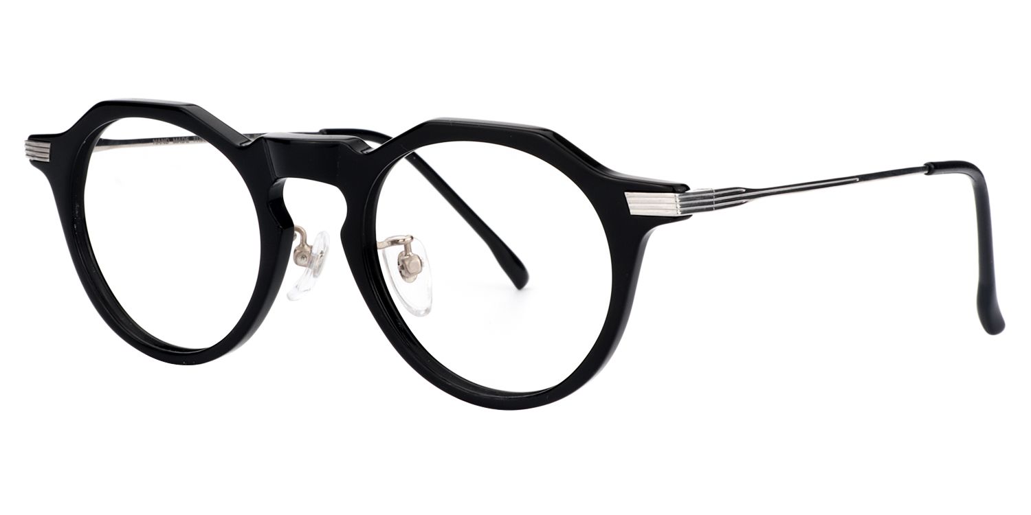 Round Black Glasses | Zeelool Glasses4