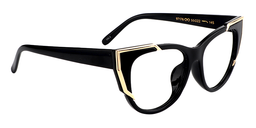 Evelyn Cateye Black Glasses3