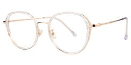 Estelle Round White Glasses2