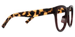 Harrell Dark-Red Square Glasses2