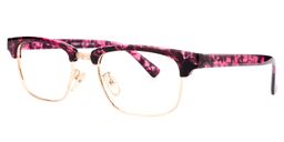 Antonio Rectangle Red/Pink Glasses3