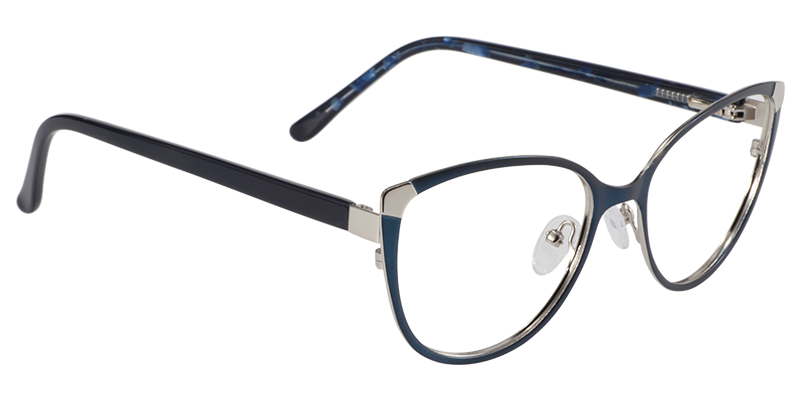 Round Dark Blue Glasses | Zeelool Eyeglasses3