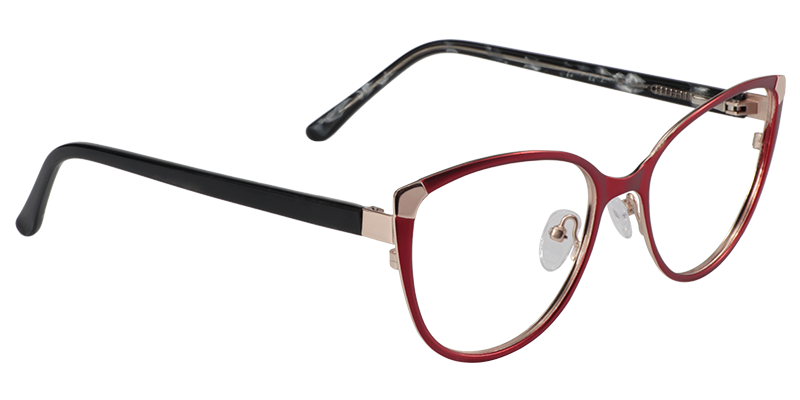 Round Red Glasses | Zeelool Eyeglasses3