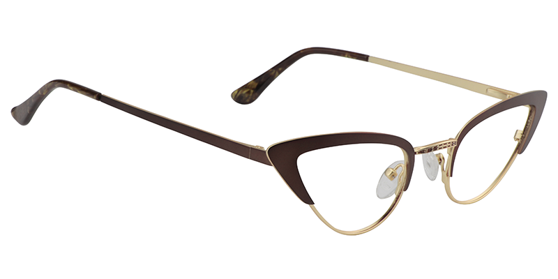 Cateye Burnt Umber Glasses | Zeelool Eyeglass Frames3