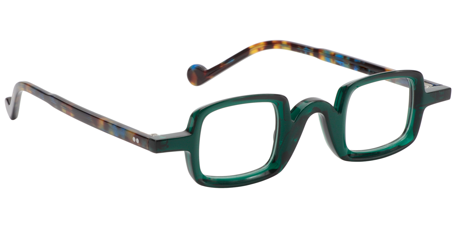 Sheila Square Dark-Green Glasses | Zeelool Eyeglass Frames3