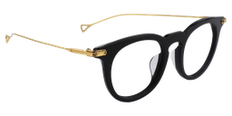 Ansel Round Black Glasses2