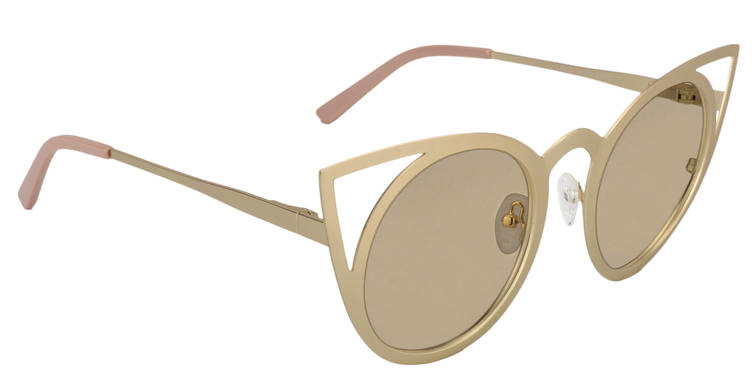 Cat-eye Gold Sunglasses | Zeelool Sunglasses3