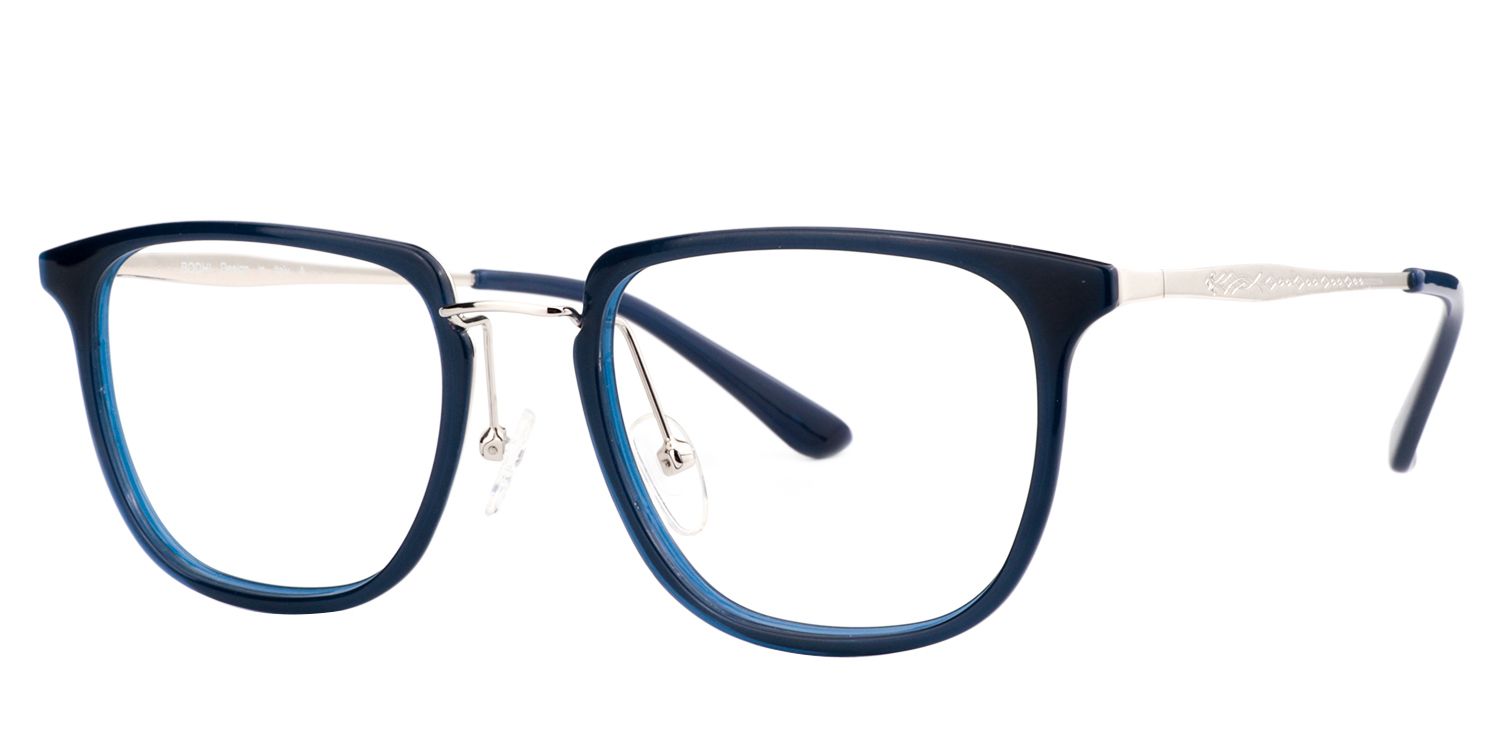Square Dark Blue Glasses | Zeelool Glasses3