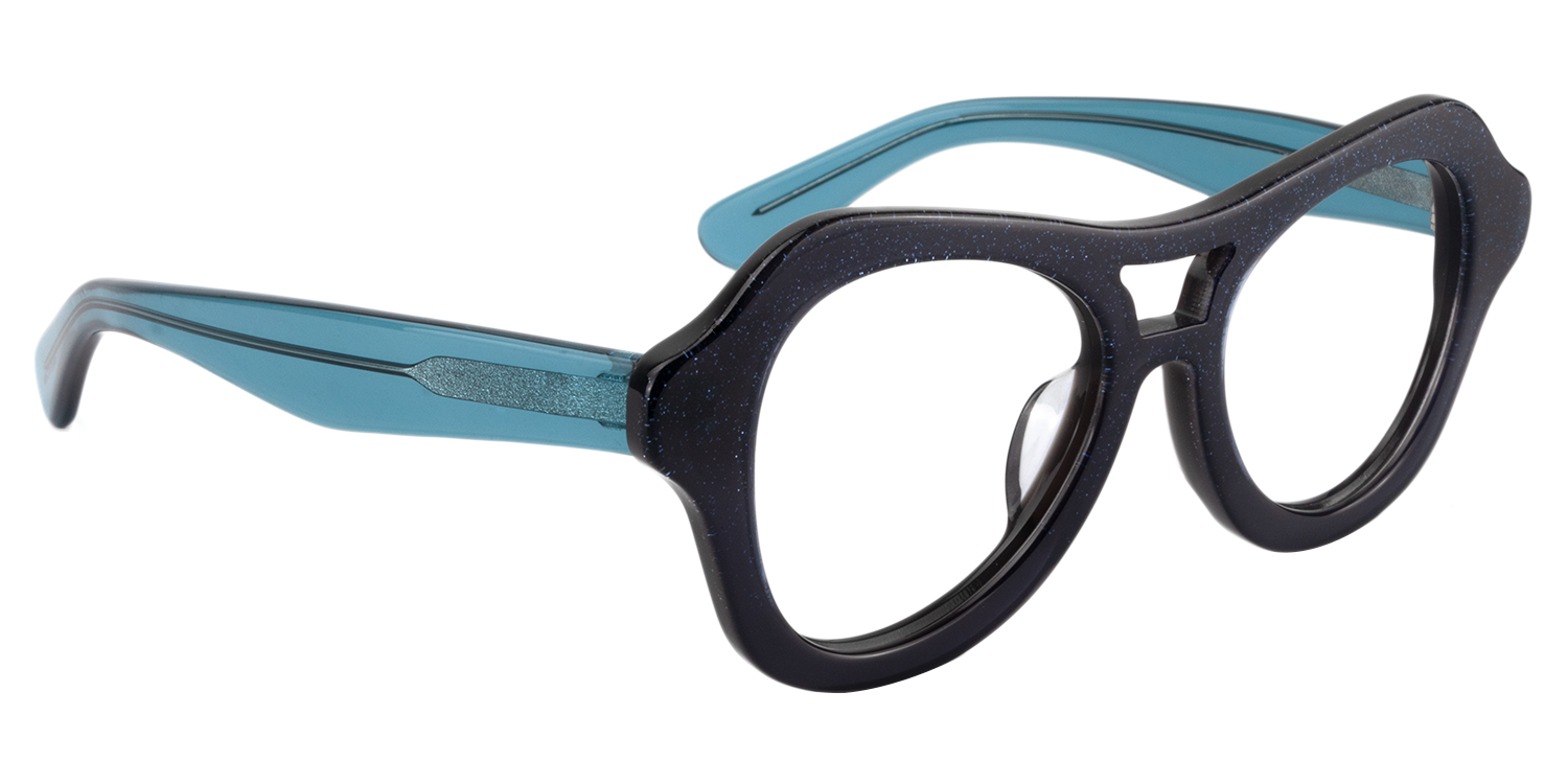 Aviator Dark Blue Glasses | Zeelool Glasses3