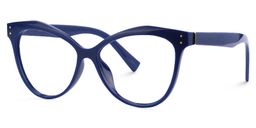 Saul Cat Eye Dark Blue Glasses 3