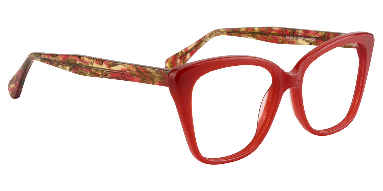 Square Red Glasses | Zeelool Glasses3