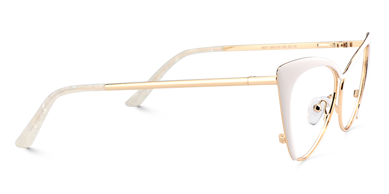 Cateye White Glasses | Zeelool Eyeglasses5