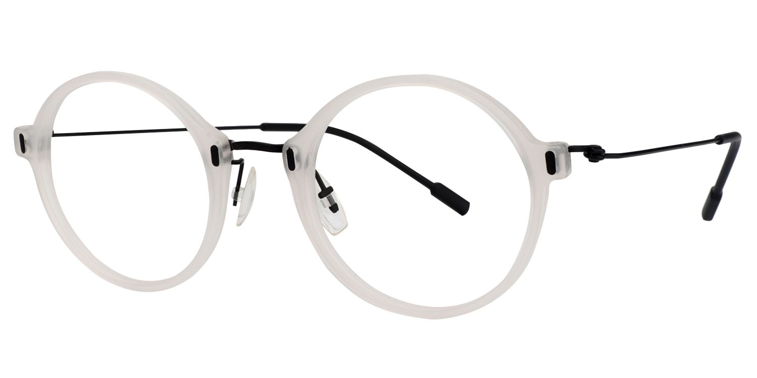 Round White Glasses | Zeelool Glasses3