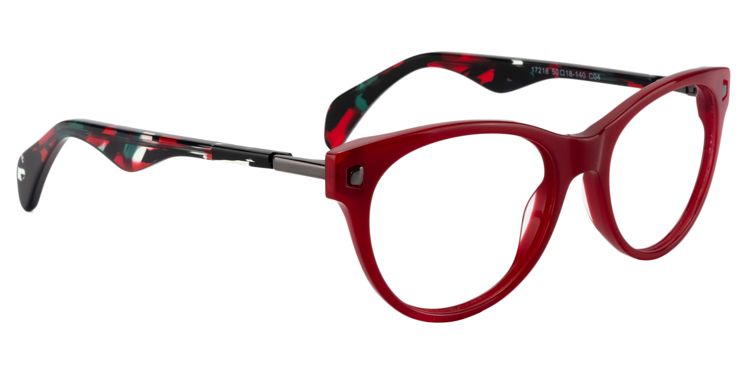 Oval Red Glasses | Zeelool Glasses2