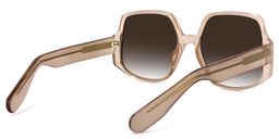 Paloma Geometric Beige Sunglasses4