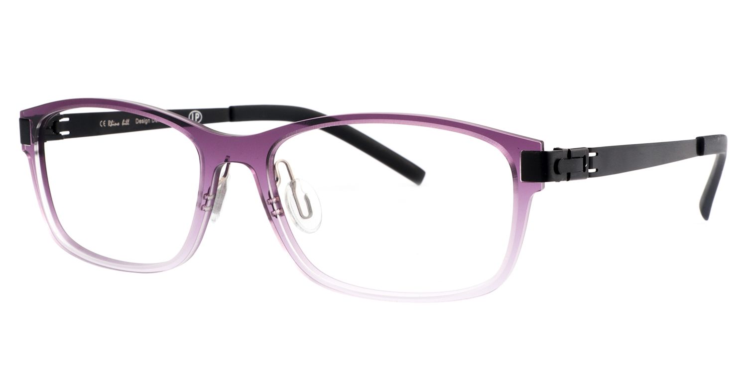 Rectangle Purple Glasses | Zeelool Glasses3