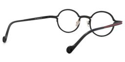 Tobey Round Black Glasses4
