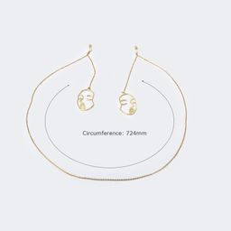 Abstract Human Face Eyeglasses Chain3