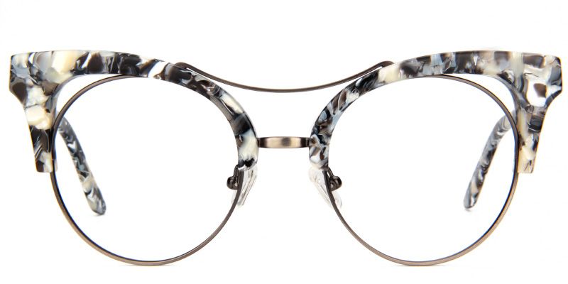 Madeline Cat Eye Marble Color Glasses