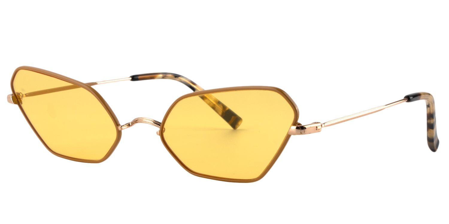 Beige Geometric Sunglasses | Zeelool Sunglasses3