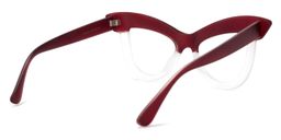 Dent Cat Eye Dark-Red Glasses4