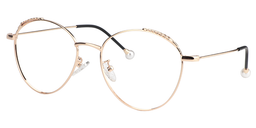 Abiola Round Gold Glasses2